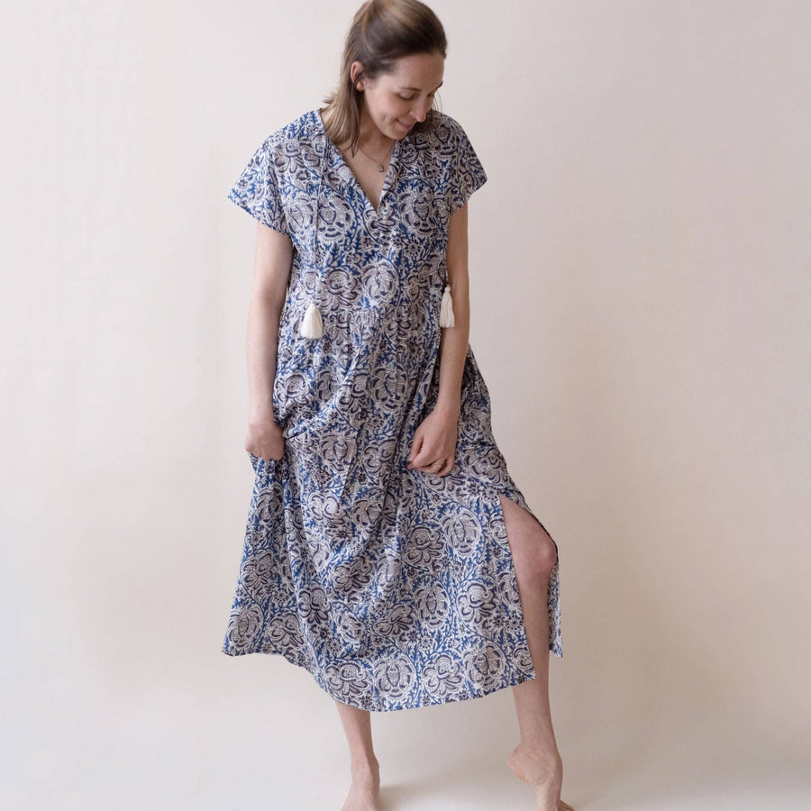 Meadow Dress in Blue Floral by Graymarket Design