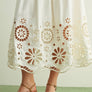 Floral Embroidered Full Skirt