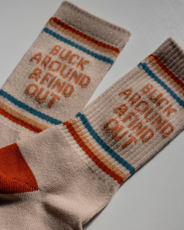 Buck Around and Find Out Western Socks by Shop Good