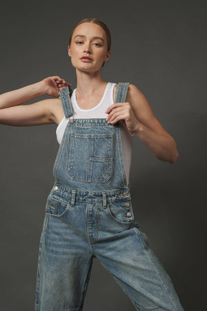 Slouchy Relax Fit Denim Overall by Aaron & Amber