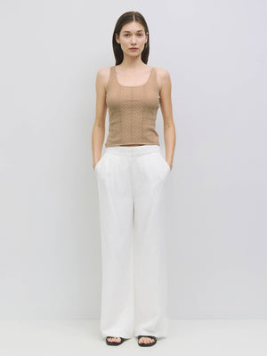 The Karis Tank Top | Knit Pointelle Tank Top by All Row
