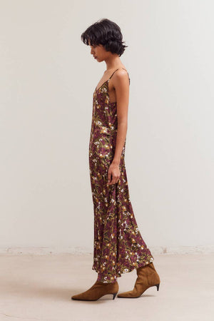 Develop Fabric Sleeveless Floral Print Dress