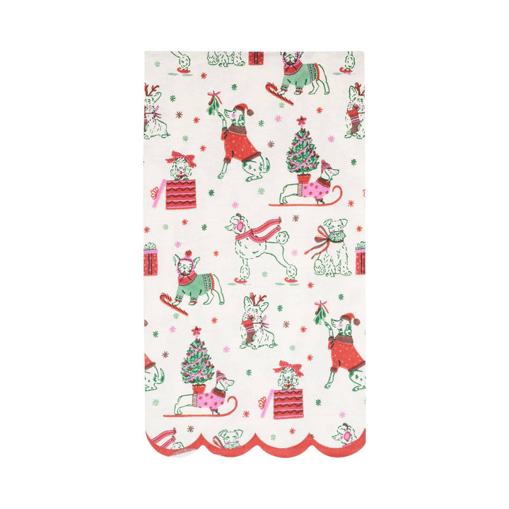 Puppies Pattern Dinner Napkin by My Mind’s Eye