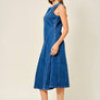 Stretch Mermaid Line Denim Midi Dress by Aaron & Amber