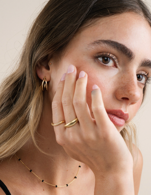 Illusion Double Hoop Gold Earrings by JaxKelly