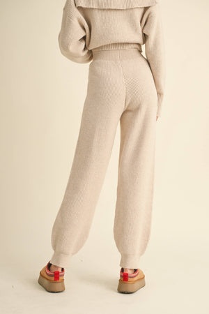 Sweater Jogger Pants in Oatmeal