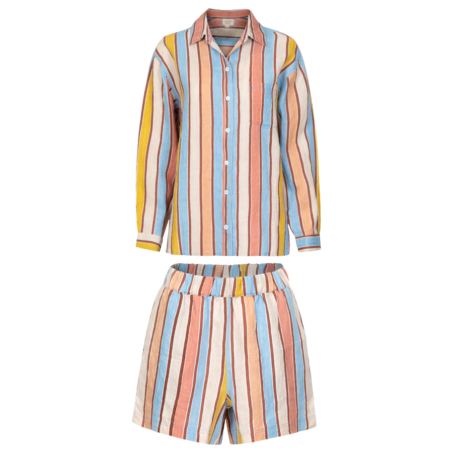 Seaplane Stripe Bermuda Set by Sunshine Tienda