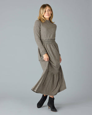 Good Vibes Dress in Black Stripe by Downeast