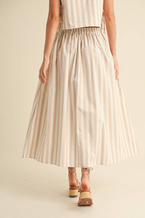 Striped Long Skirt