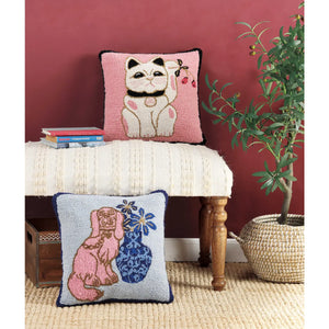 Lucky Cat Hook Pillow