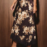 Low Waist Lace Trim Bias Midi Skirt with Side Invisible Zip by le lis