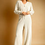 Two Tone Button Front Knit Cardigan