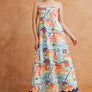 Riviera Dream Scalloped Sleeveless Midi Dress