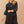 Chevron Yoke Denim Midi Dress in Charcoal