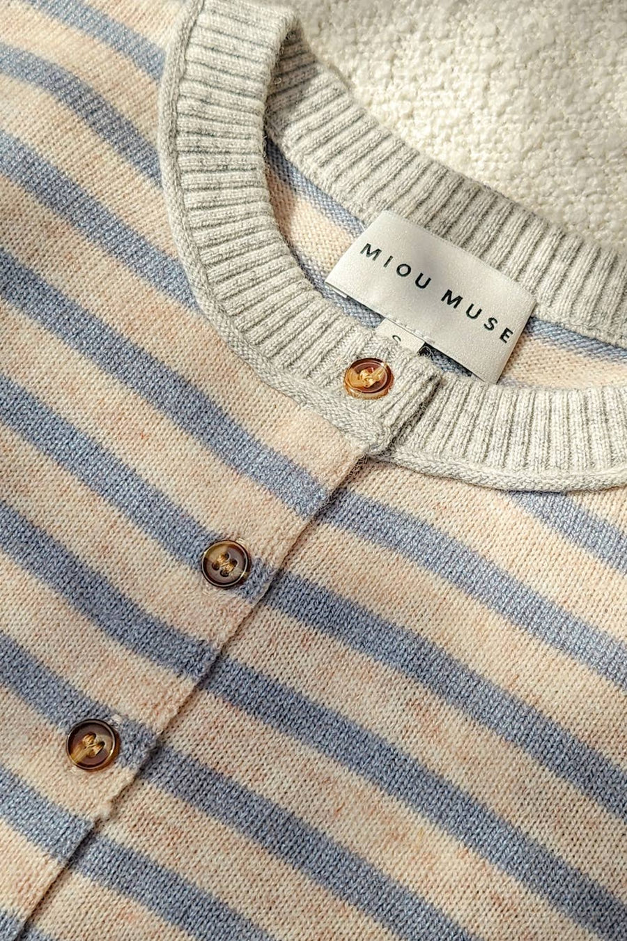 Striped Pattern Button Front Cardigan