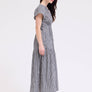 Ruffle Gingham Midi Dress