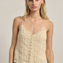 Knit Button Front Cami Top