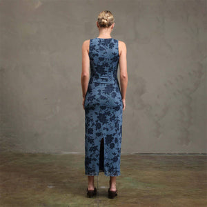 Midnight Bloom Mesh Dress