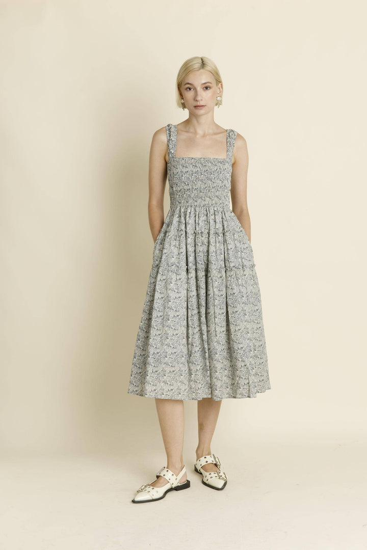 Toile Print Midi Dress