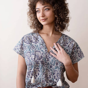 Lola Top in Floral Moss by Graymarket Design