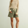 Waffle Fabric Long Sleeve Top