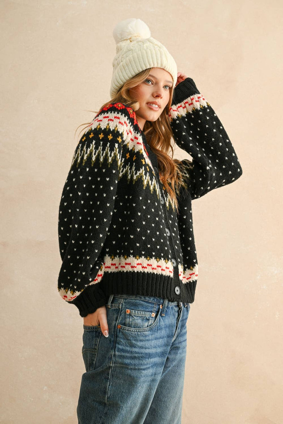 Multi Color Sweater Cardigan