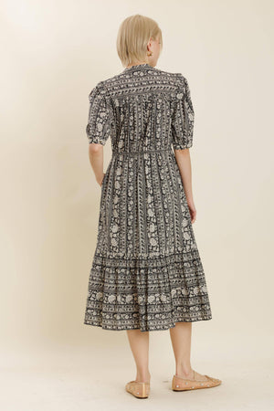 Floral Ruffle Midi Dress