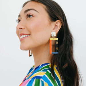 Alpine Colorblock Earrings by Sunshine Tienda