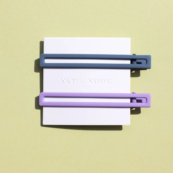Leia in Lilac and Sky Hair Clips