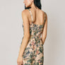 Toile Print Square Neck Mini Dress