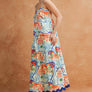 Riviera Dream Scalloped Sleeveless Midi Dress
