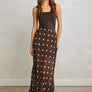 Polka Dot Pull On Maxi Skirt