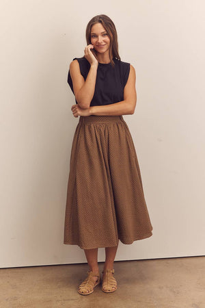 Midi-Circled Cotton Skirt by amente