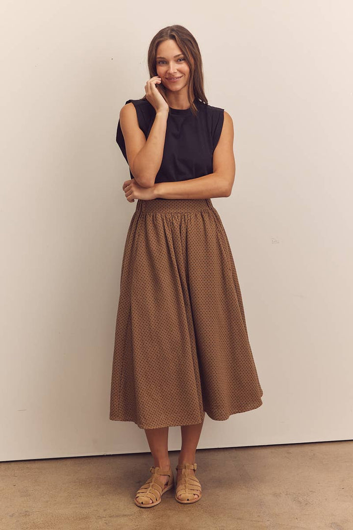 Midi-Circled Cotton Skirt by amente