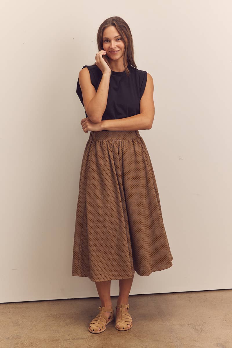 Midi-Circled Cotton Skirt by amente