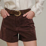 Suede High-Rise Shorts