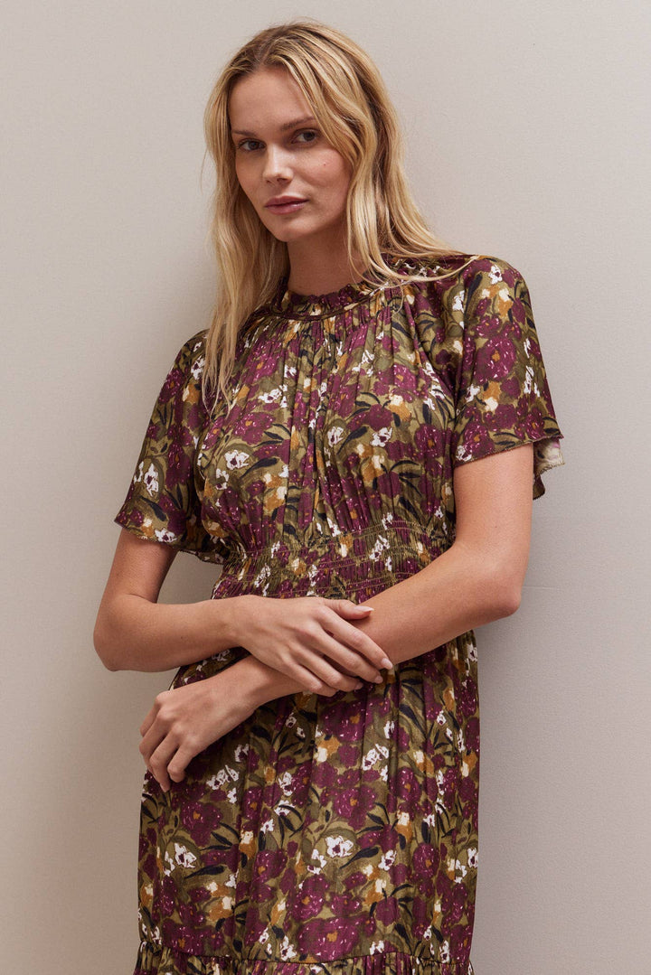 Raglan Sleeve Tier Maxi Dress