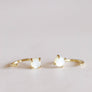 Mother of Pearl Huggies Earrings by JaxKelly