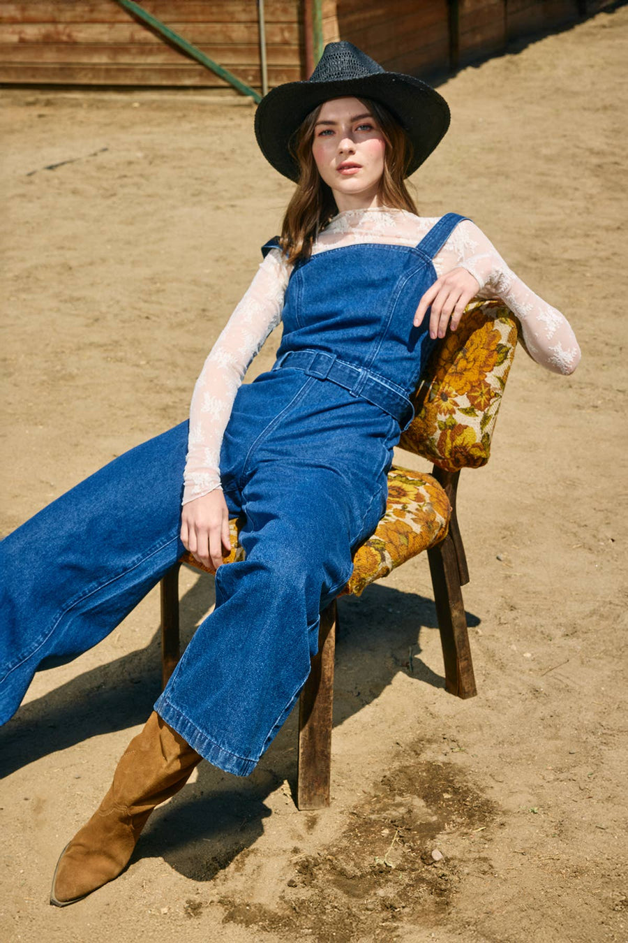 Denim Wide Fit Jumpsuit