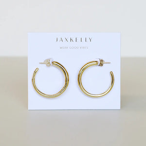 Everyday Medium Gold Hoop Earring by JaxKelly