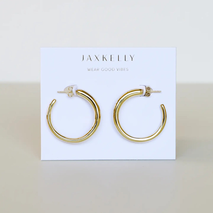 Everyday Large Gold Hoop Earring by JaxKelly