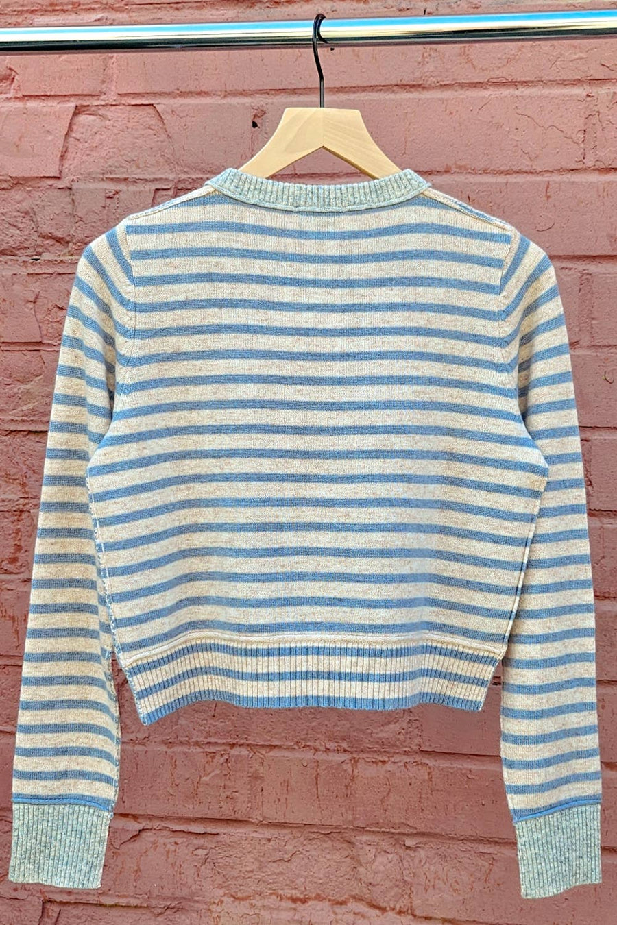 Striped Pattern Button Front Cardigan