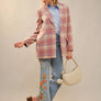 Plaid Pearl Button Blazer