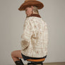 Western Embroidered Jacket with Corduroy Collar