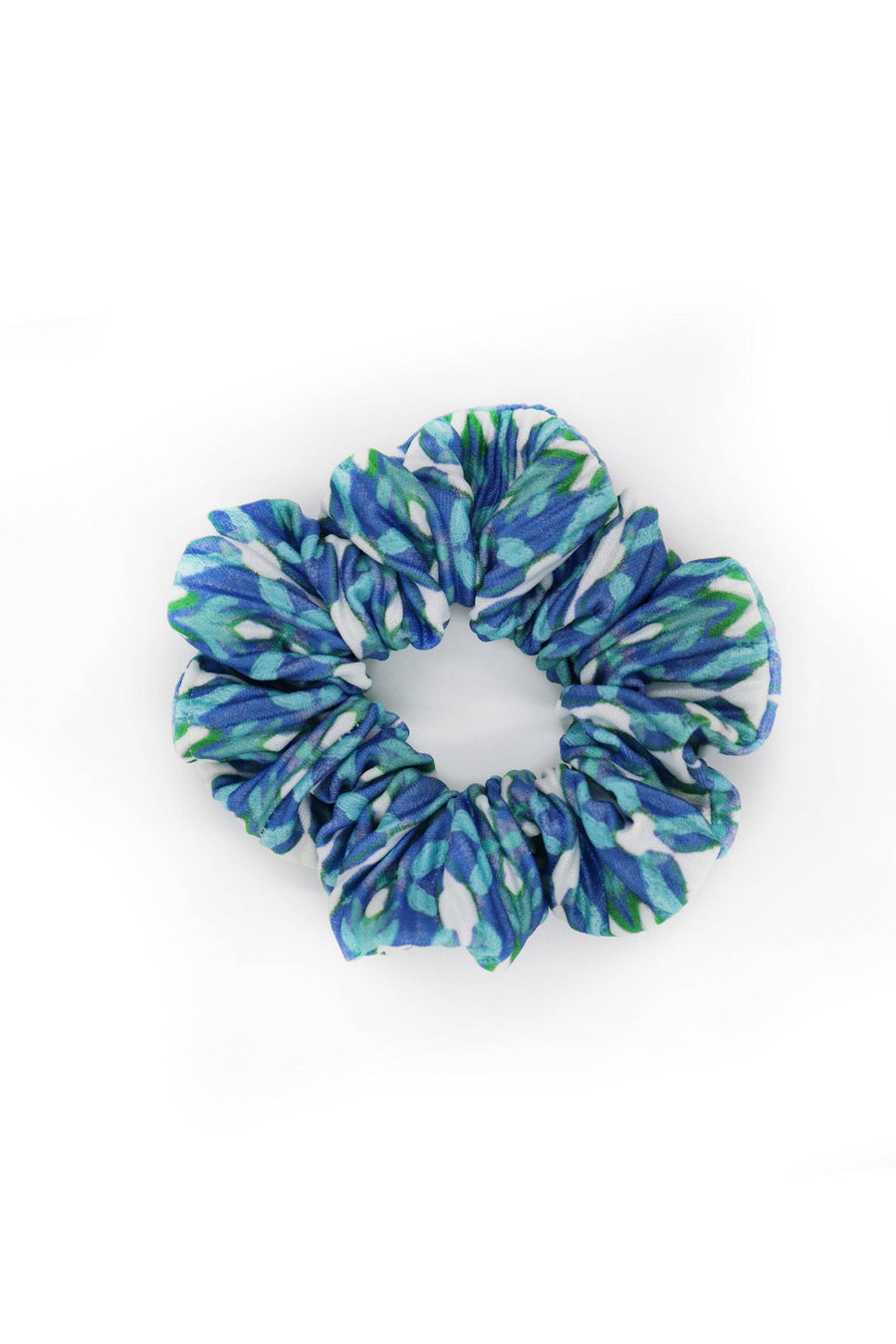 Pleated Scrunchie in Palladio Blue by Brooks Avenue
