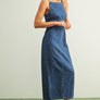 Spaghetti Strap Light Weight Denim Long Dress
