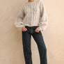 Scalloped Edge Cable Knit Cardigan