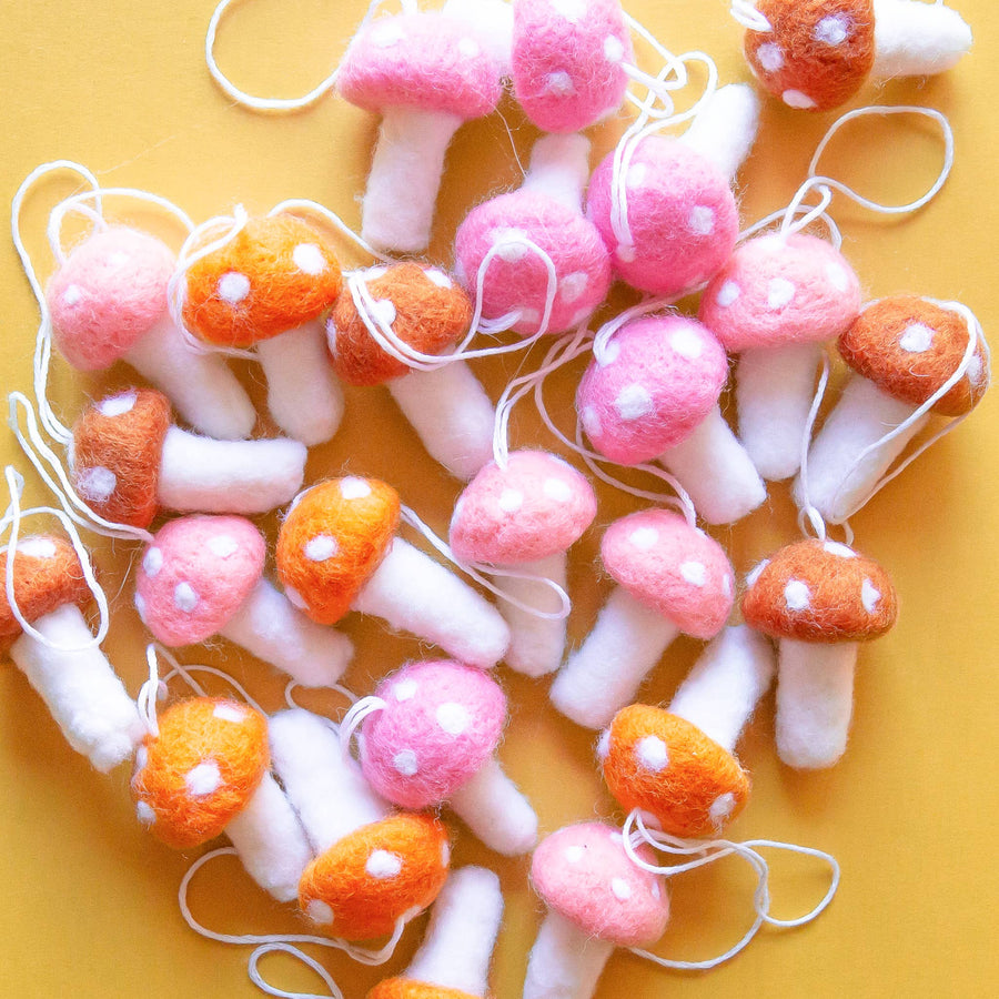Holiday Mushroom Ornament | Orange