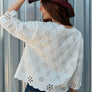 Eyelet Embroidered Scallop Hem Tee