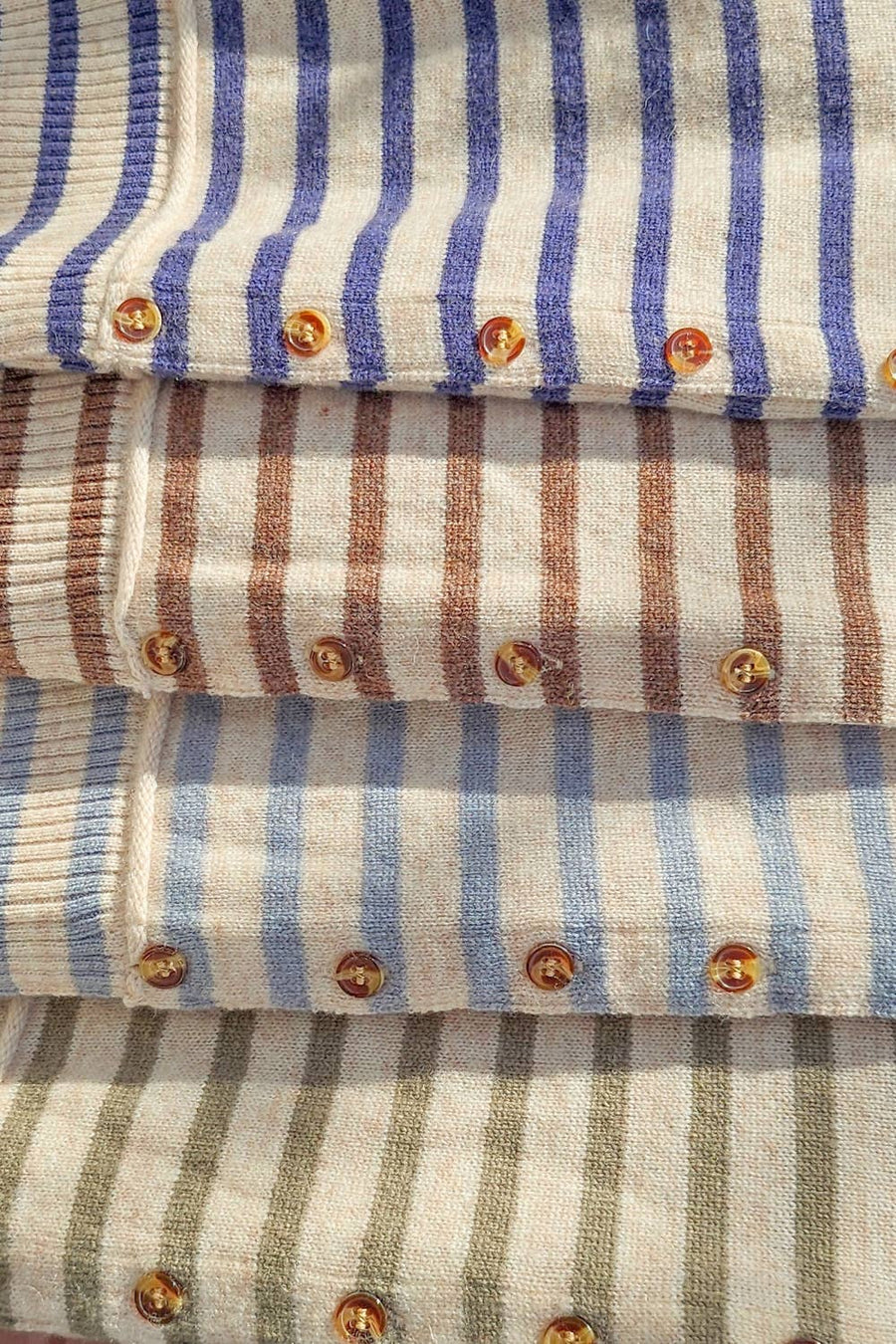 Striped Pattern Button Front Cardigan